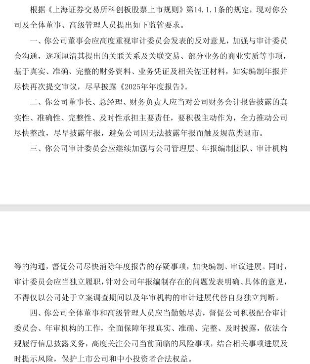 来源：监管工作函内容