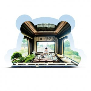 “熊猫专列·锦绣天府号”的“锦集”娱乐景观车。曹菲摄