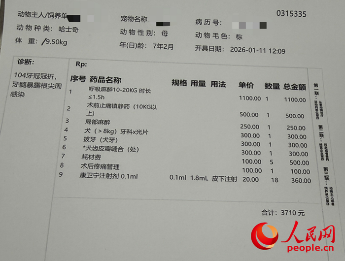 处方笺中镇静药等类目并未说明具体药品。人民网记者 龚莎摄