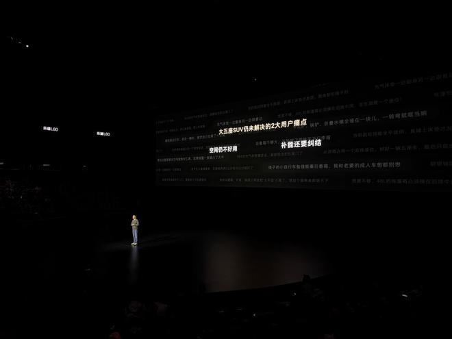 ▲李斌提出的大五座SUV痛点