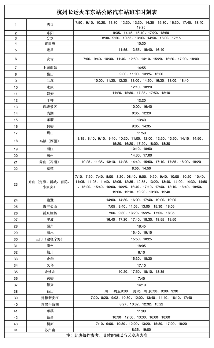 长运出行信息，可以扫码查询/购票