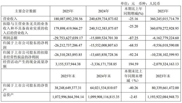 图/绿地控股2025年年报截图