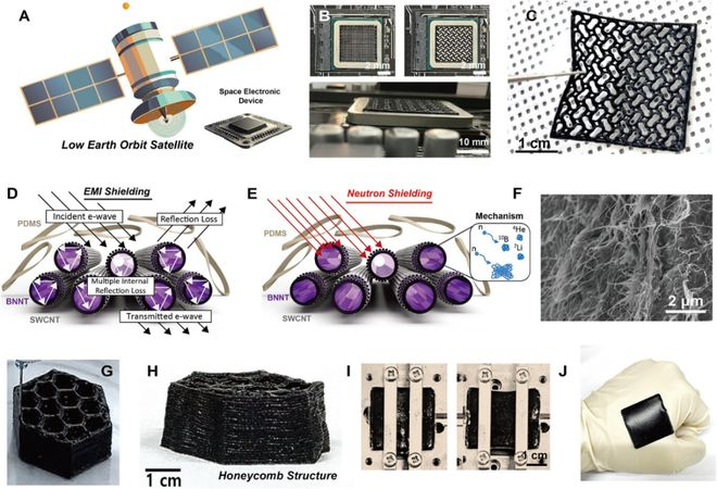 图 | 3D 打印的 SWCNT/BNNT/PDMS 复合材料（来源：DOI：10.1002）
