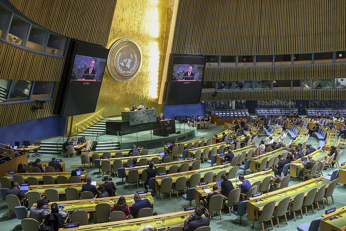 △各国代表在《不扩散核武器条约》缔约国2026年审议大会中发言