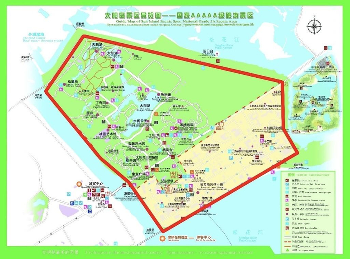 太阳岛风景区导览图