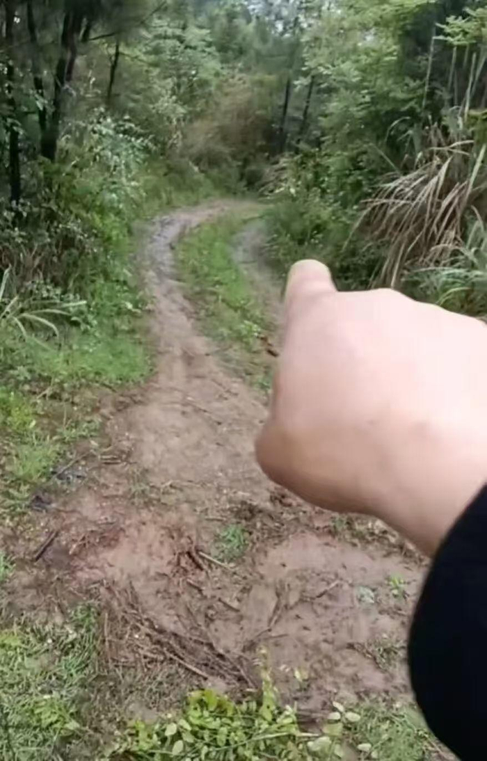 ▲电瓶车和手机在上山的路上被找到