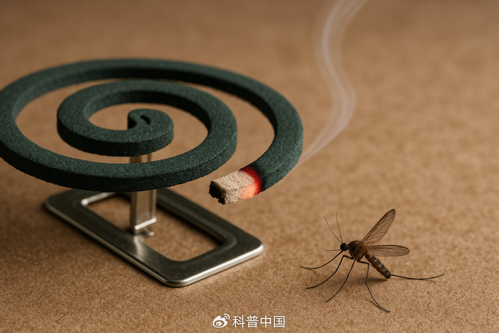 蚊香灭蚊会产生有害物质（图片来源：作者使用 AI 生成）
