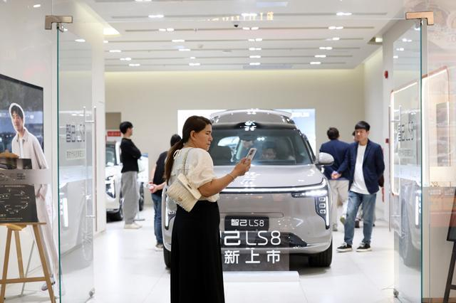 2026年4月19日，上海市嘉定区安亭镇嘉亭荟商城内，新能源汽车品牌门店云集，顾客络绎不绝。李茂君摄
