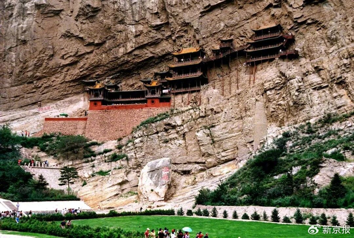 ▲资料图：位于恒山的悬空寺始建于北魏后期，距今已有1500多年历史。图/恒山风景名胜区管理中心官网​