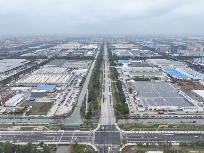 　　2026年2月25日在江苏太仓拍摄的德企聚集区（无人机照片）。新华社记者 季春鹏 摄