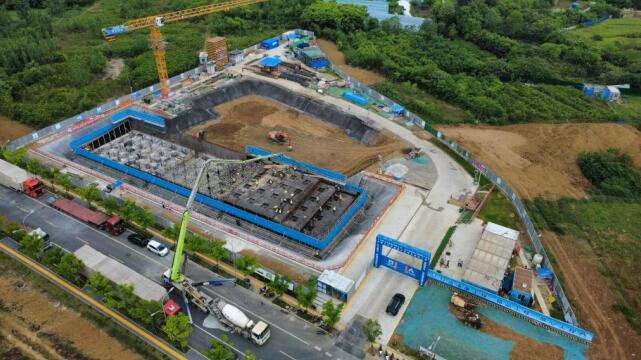 合肥大科学装置片区供水泵站工程施工现场