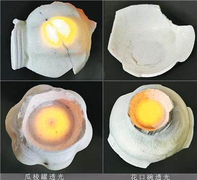 宁夏贺兰山苏峪口瓷窑址出土的透光白瓷。