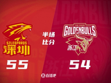 半场战报-深圳领先浙江1分 贺希宁14分 琼斯16+6