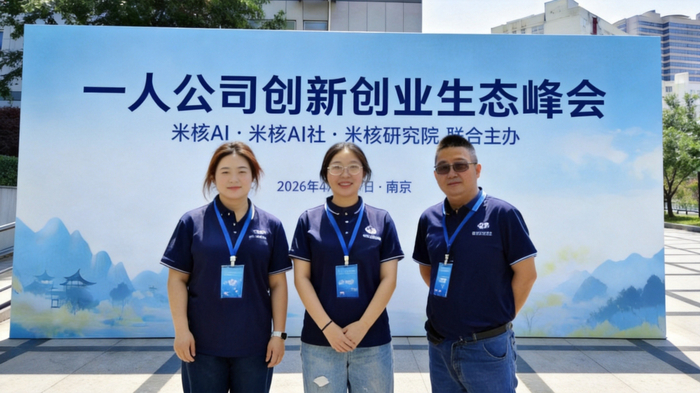 图1：考察团在南京OPC生态峰会主会场合影