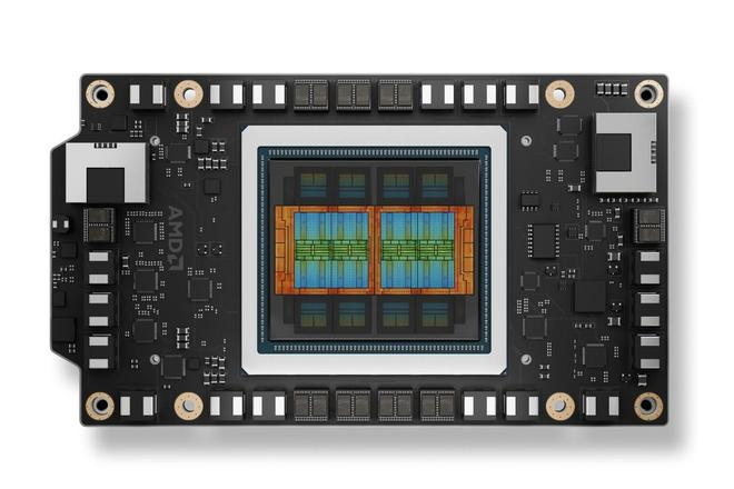 ▲ 用于对比的 MI350X 内部