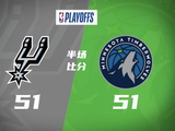 半场战报-马刺战平森林狼 文班亚马16+9 爱德华兹19+9