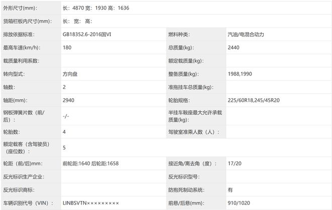 ▲小鹏L05车身尺寸等信息