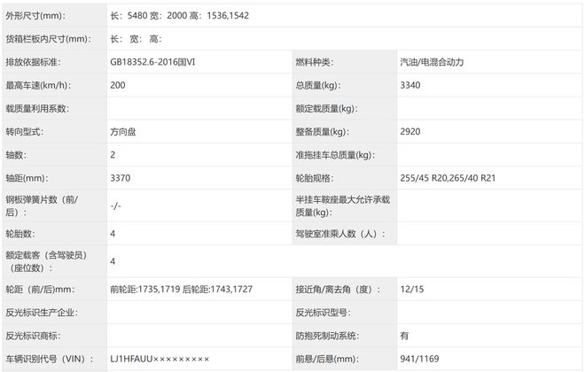 ▲尊界S800 Grand Design车身尺寸等信息