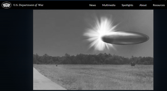  美国国防部公开的不明飞行物（UFO）相关文件。图片来源：美国国防部官网截图