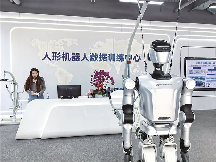 石景山人形机器人数据训练中心大厅入口。沈东方 摄