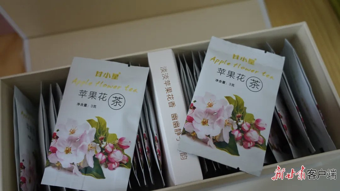 图为静宁苹果花茶