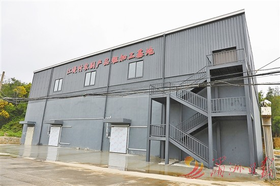 　　图为江堤村闲置旧厂房建成农副产品粗加工基地。全媒体记者 杨洲 摄
