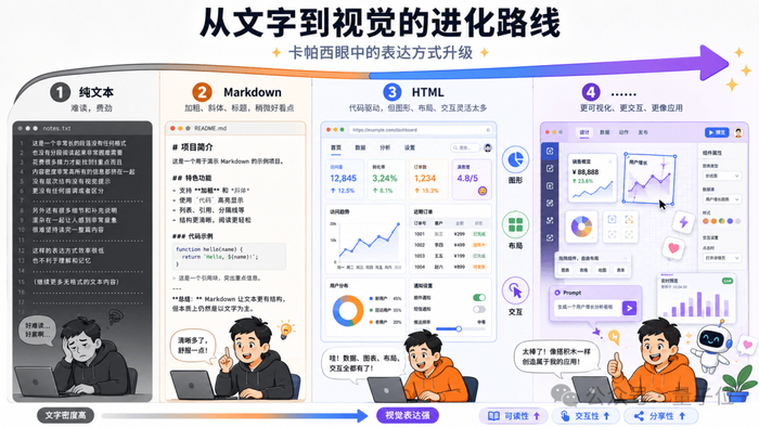 至于这条路的终点，卡帕西表示，可能是某种由扩散模型直接生成的交互式视频。