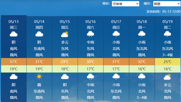 △图源：中央气象台5月13日12时预报