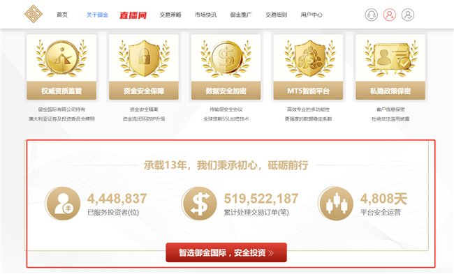 上图为御金国际贵金属官网公布的相关运营数据统计