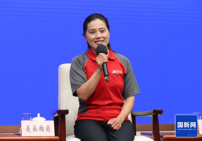 京东物流西藏山南营业部站长美朵曲桑。图片来源/国新网