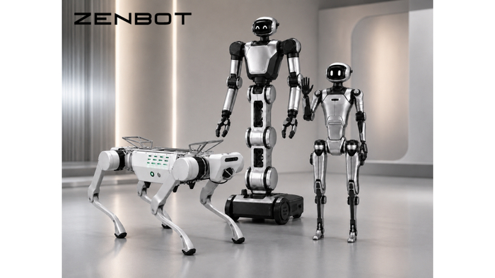 图为 Zenbot 依托全栈系统设计能力打造的四足、类人形及人形机器人产品矩阵