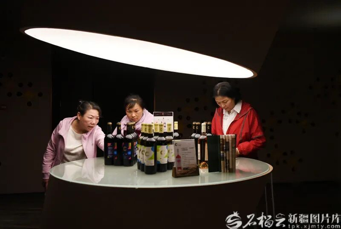 4月4日，游客在位于焉耆回族自治县的中菲酒庄参观。石榴云/新疆日报记者 秦梅花摄
