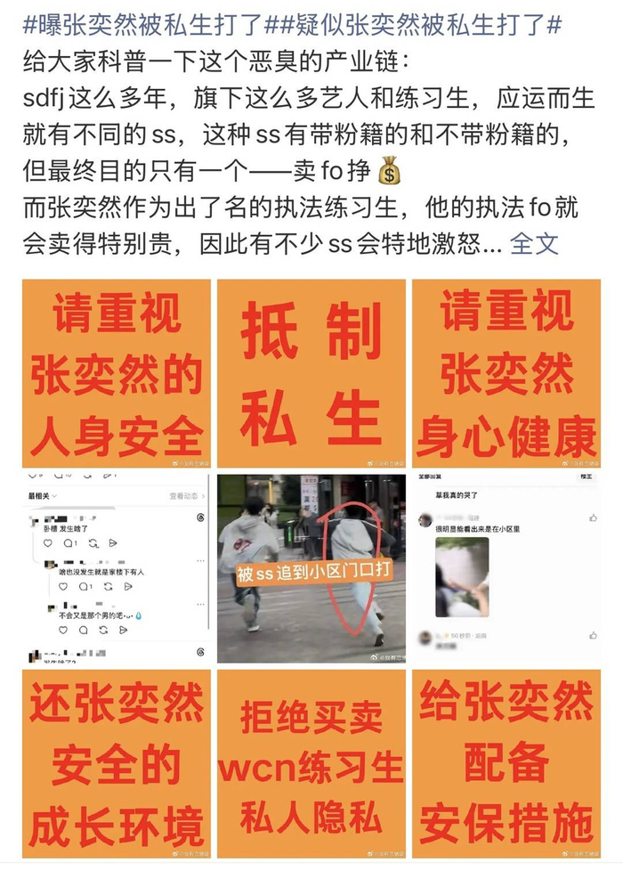 事件发生后，粉丝自发呼吁抵制“私生”
