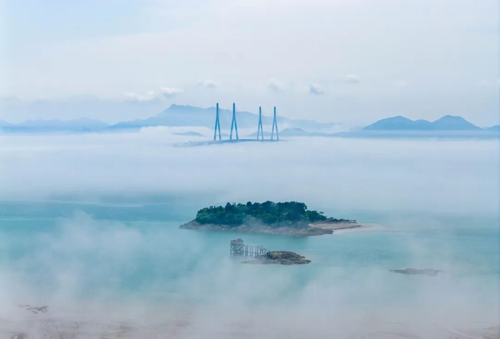 ▲清晨象山港。宁波发布特约摄影师 徐丹/摄