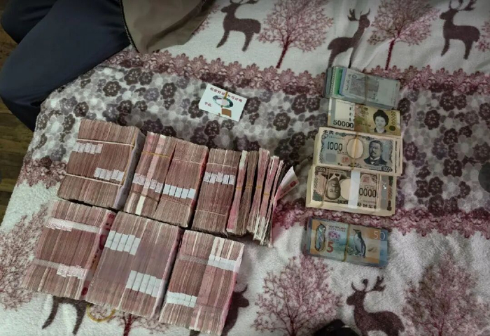 图为涉案非法汇兑资金。