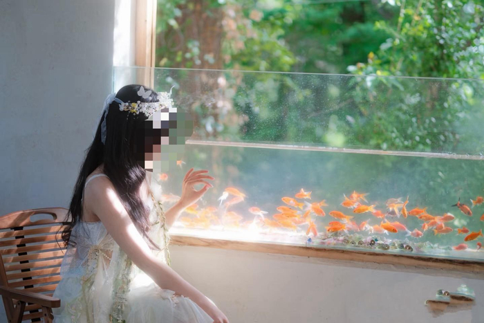 ▲徐先生给“抱抱盲兔”拍摄的写真照片 受访者供图