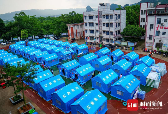 5月18日，柳州柳南区太阳村镇安置点。