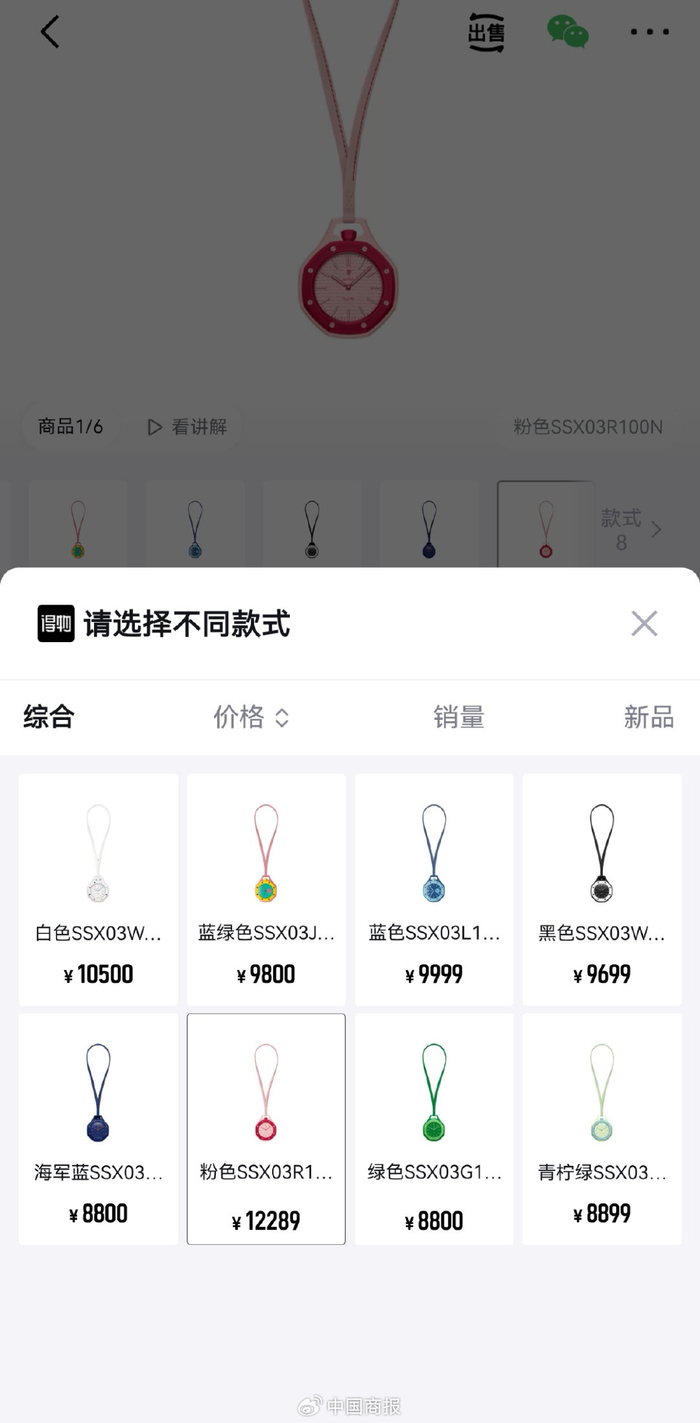 斯沃琪爱彼联名系列二级市场溢价。（图片截自得物App）