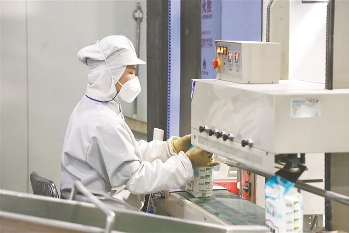     北大荒亲民有机食品有限公司生产车间。