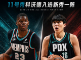 杨瀚森+1首轮+2次轮换的！11号秀科沃德入选新秀一阵！