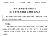 301666，核查完成，明天复牌！