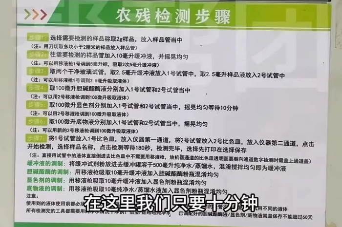 关于杨梅农残检测的步骤 / 图源：@帮帮团
