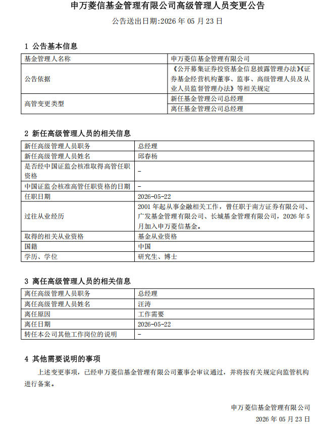图片来源：申万菱信基金官网