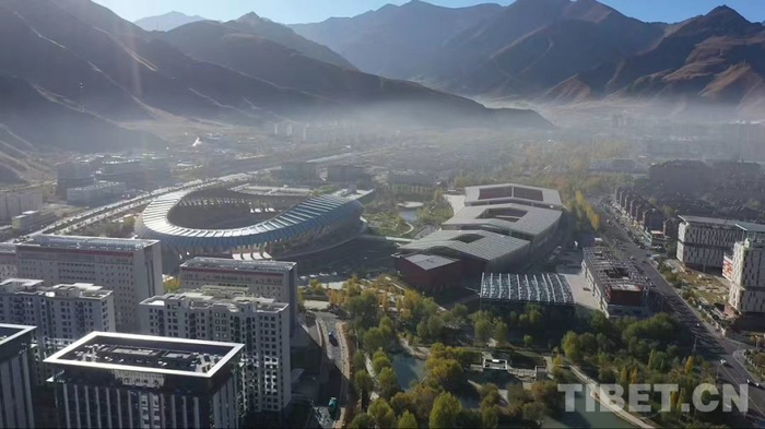 如今的拉萨市柳梧新区 柳梧新区管委会供图   
