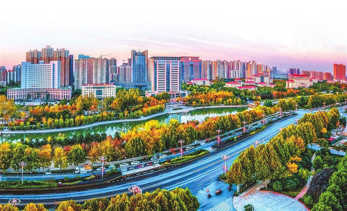 驻马店市区一角。图片由驻马店市生态环境局提供