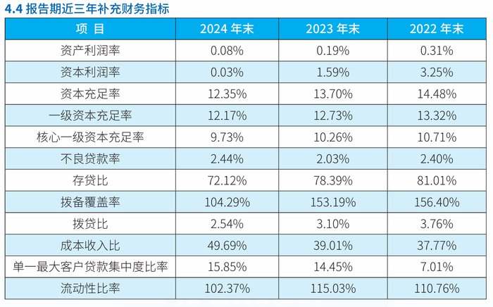 廊坊银行资产质量情况。2024年年报截图