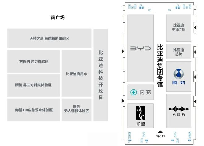 ▲ 1 号馆：比亚迪集团专馆