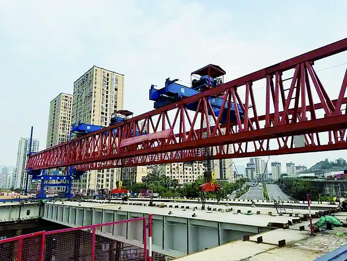     李家沱复线桥南引道项目施工现场
