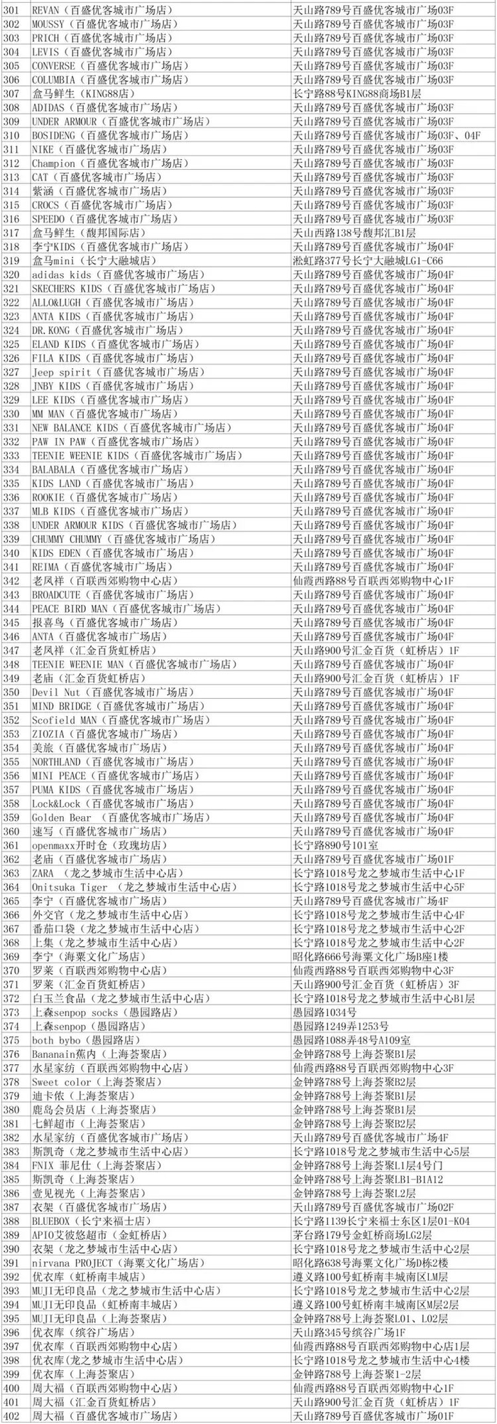 *各参与商户以实际情况为准