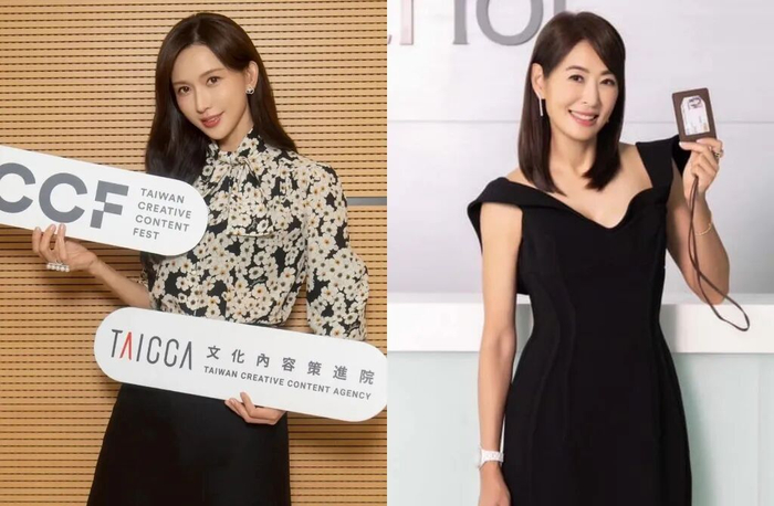 林志玲（左﻿）辞文策院董事被夸聪明，媒体人揭与贾永婕差异。（图／文策院提供、脸书 贾永婕的跑跳人生﻿）